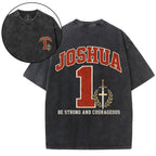 Joshua 01 Christian Washed T-Shirt