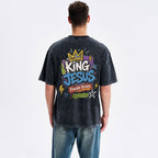 King Jesus Forever Reigns Christian Washed T-Shirt