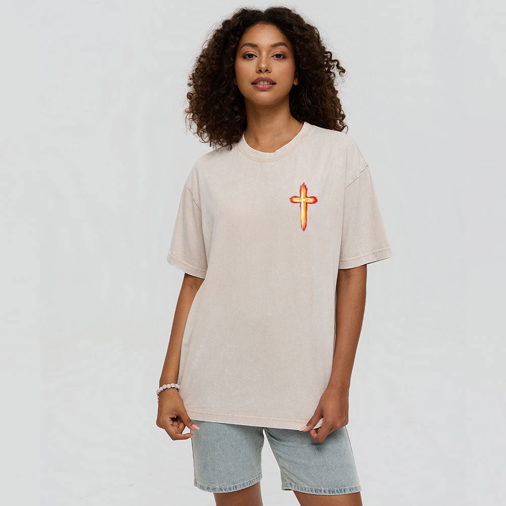 Let Us Give Thanks Christian Washed T-Shirt