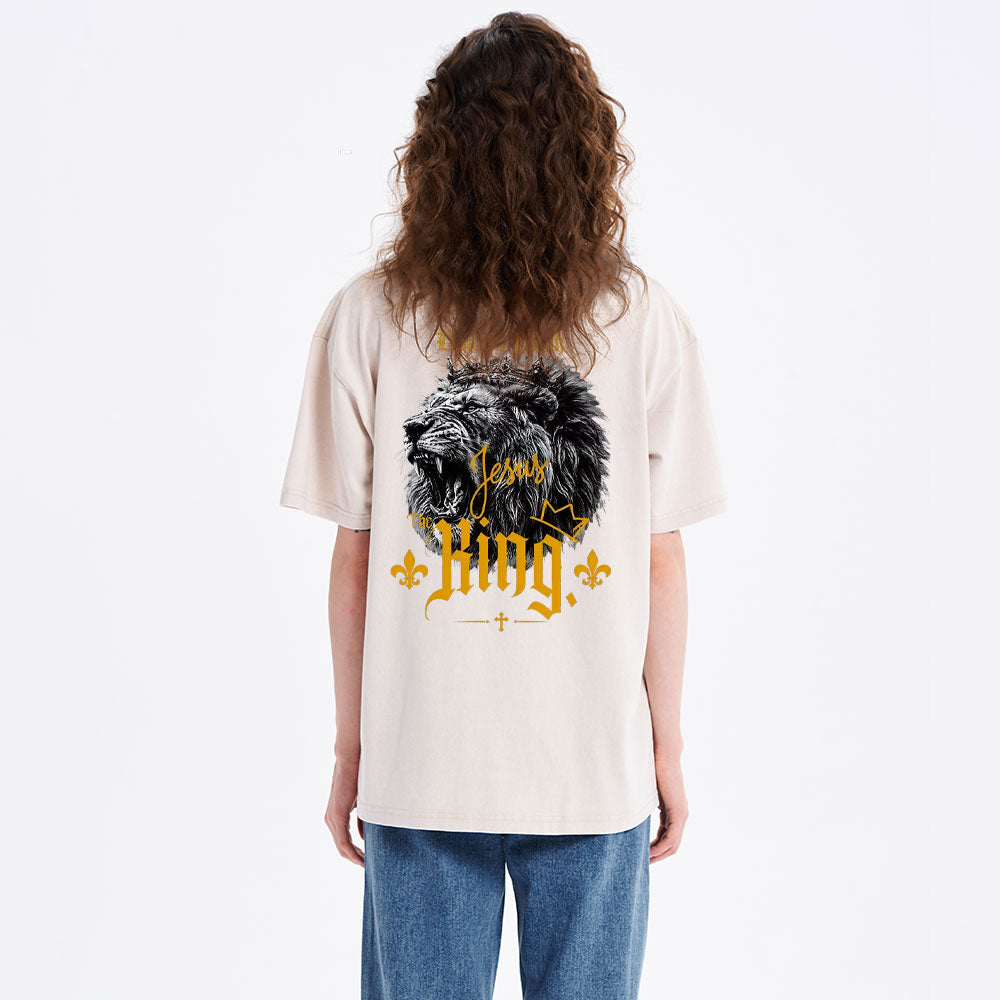 Lion Of Judah Christian Washed T-Shirt
