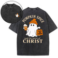 Pumpkin Spice And The Spirit Of Christ Christian Washed T-Shirt
