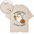 Pumpkin Spice & Jesus Christ Christian Washed T-Shirt