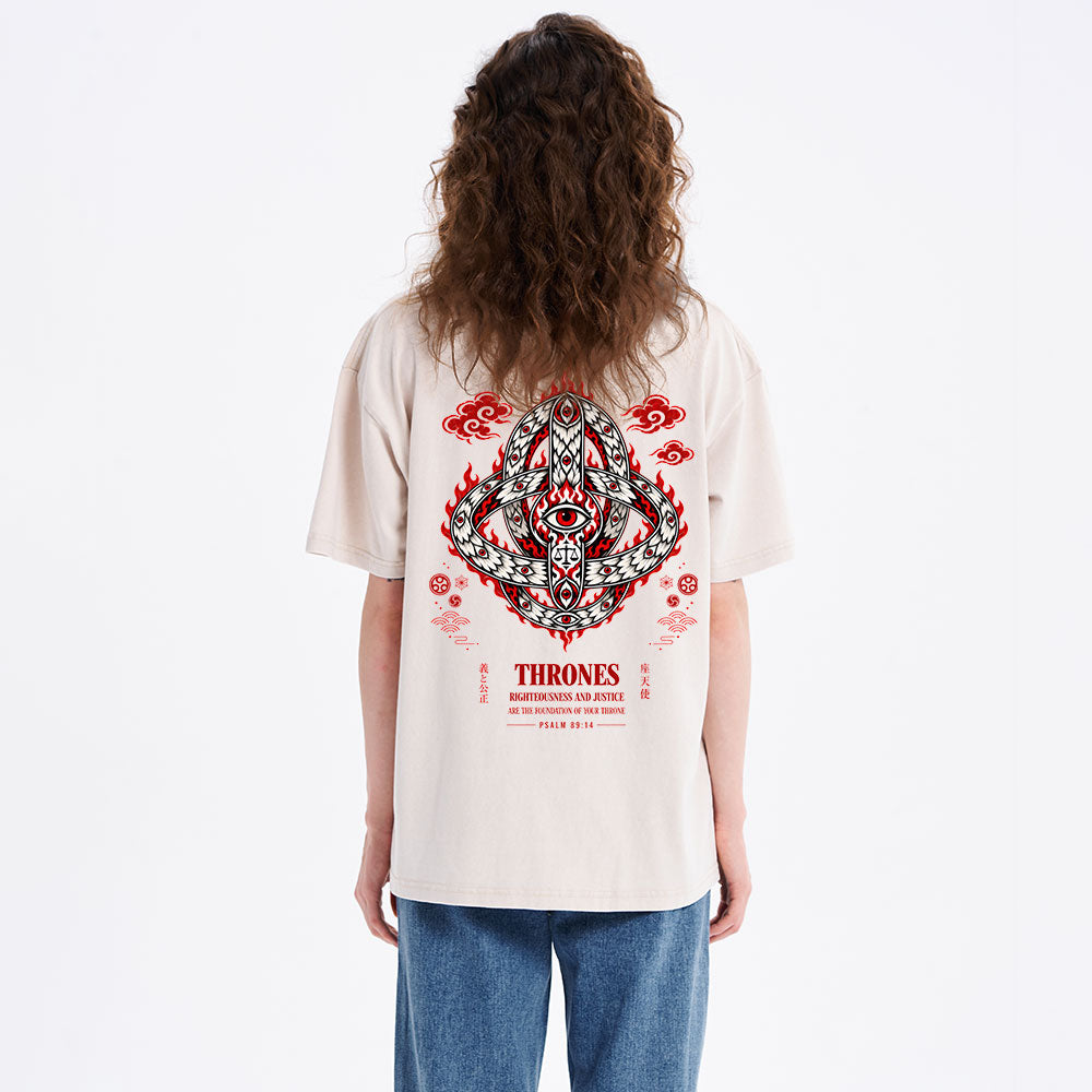 Righteousness And Justice Christian Washed T-Shirt