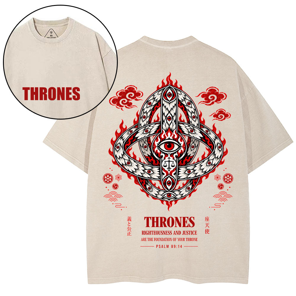 Righteousness And Justice Christian Washed T-Shirt