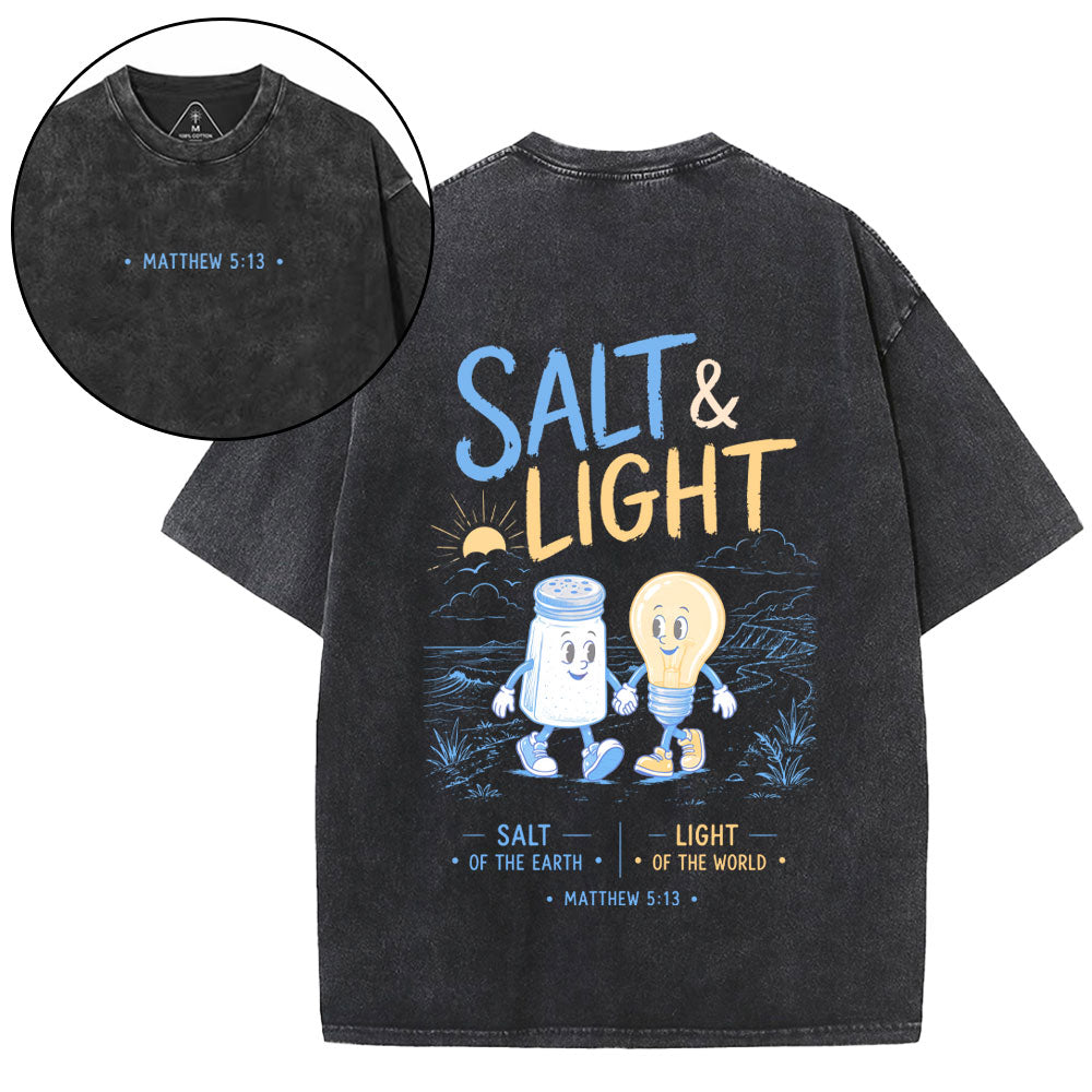 Salt And Light Christian Washed T-Shirt