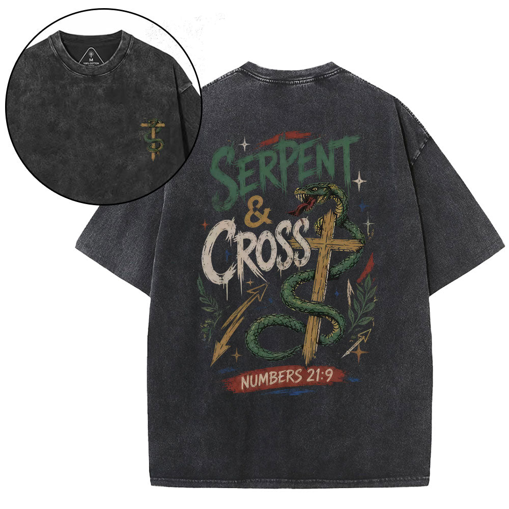 Serpent & Cross Christian Washed T-Shirt