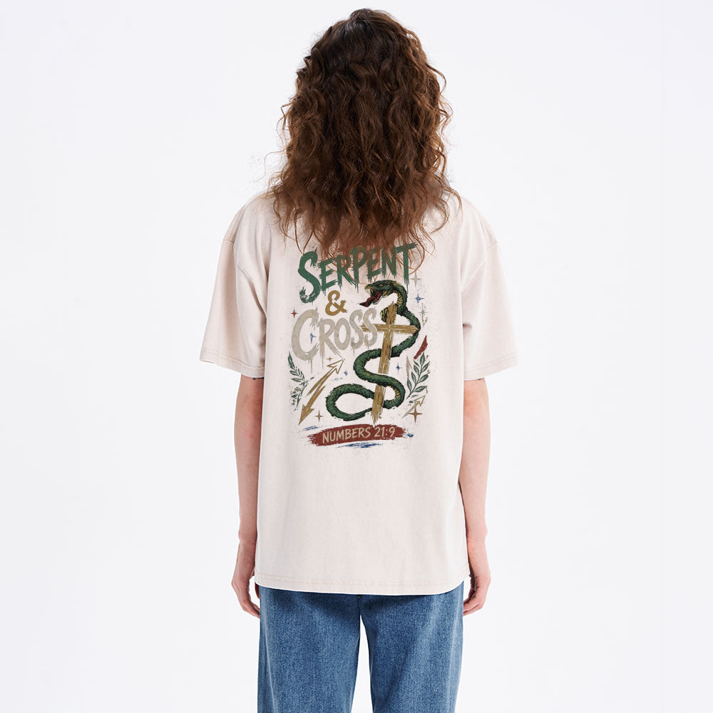 Serpent & Cross Christian Washed T-Shirt
