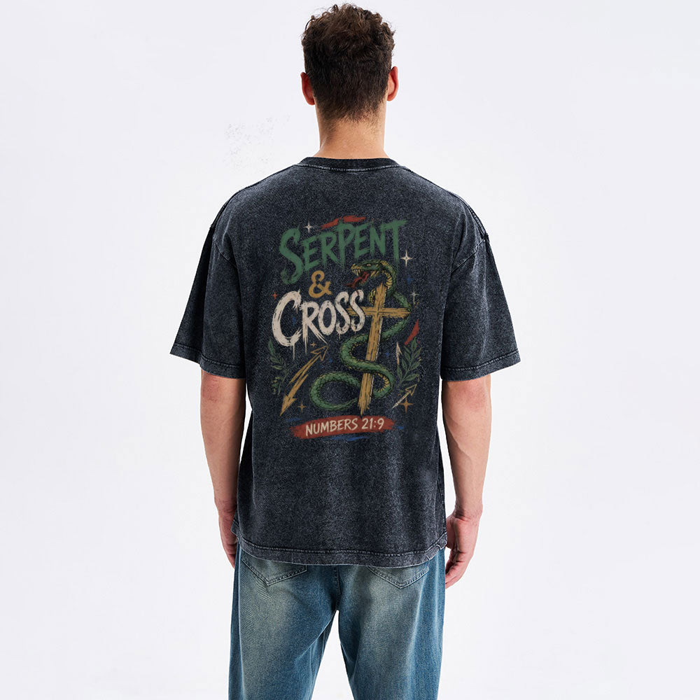 Serpent & Cross Christian Washed T-Shirt