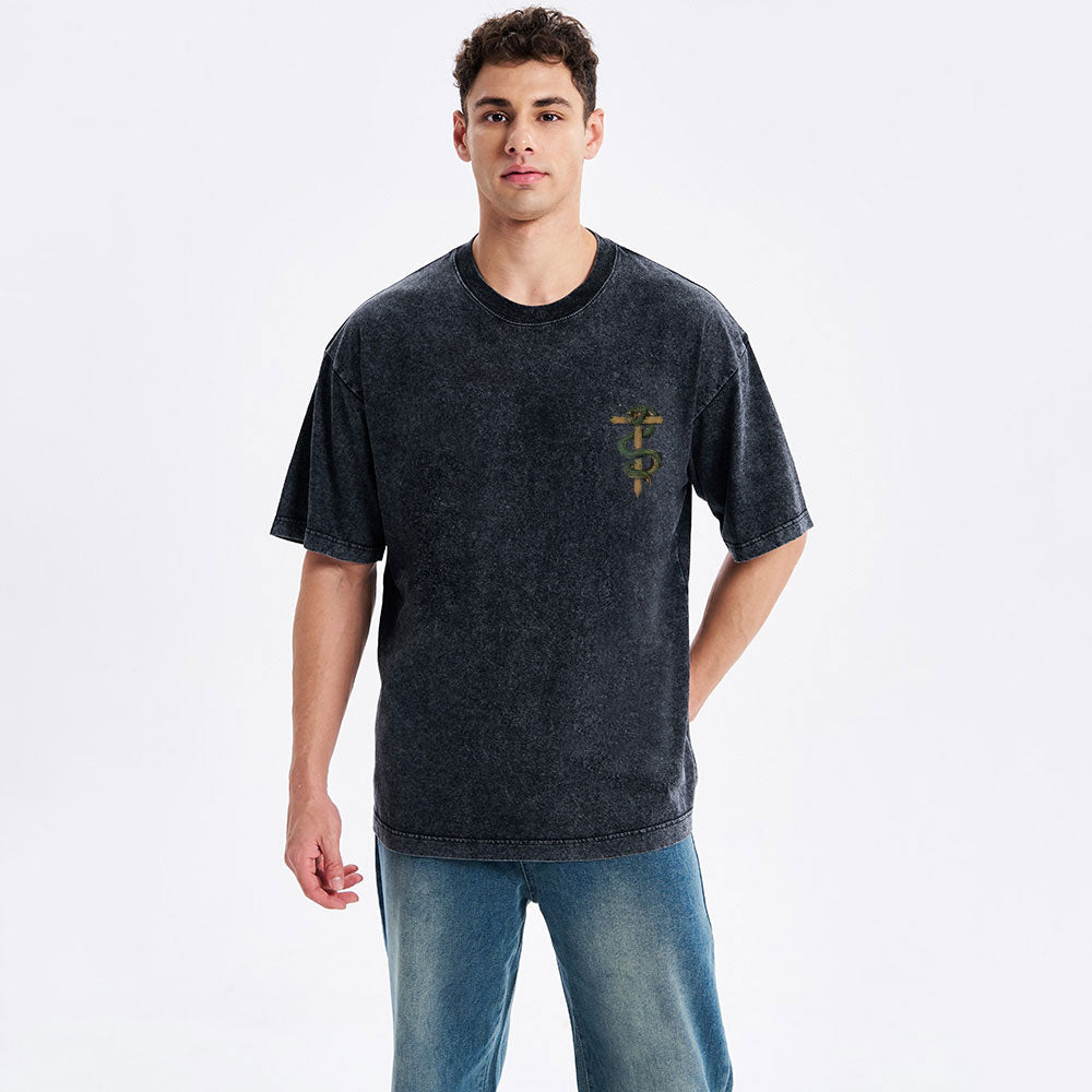 Serpent & Cross Christian Washed T-Shirt