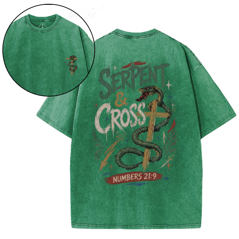 Serpent & Cross Christian Washed T-Shirt