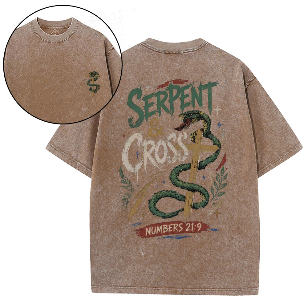 Serpent & Cross Christian Washed T-Shirt