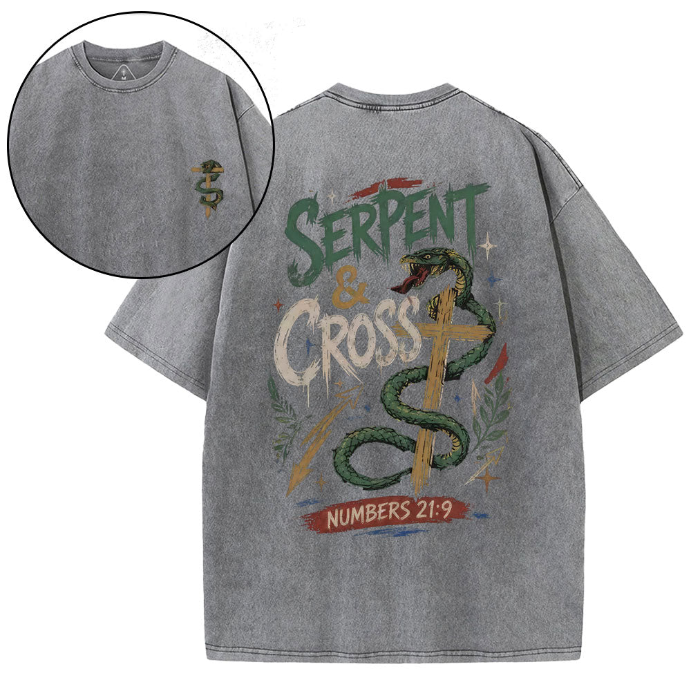 Serpent & Cross Christian Washed T-Shirt