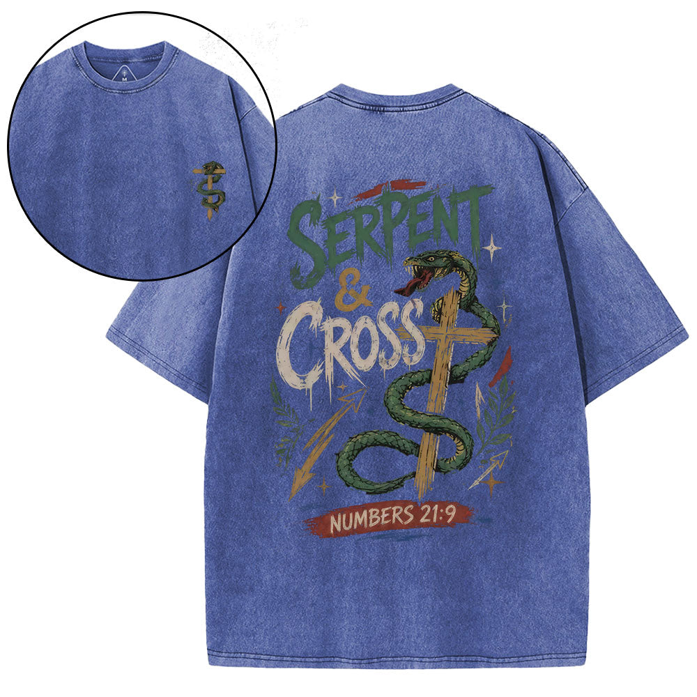 Serpent & Cross Christian Washed T-Shirt