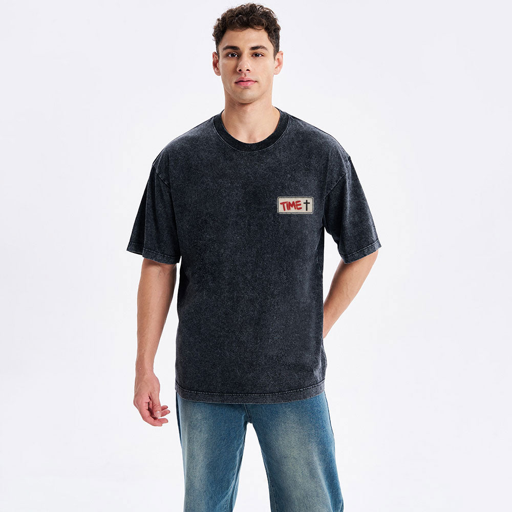 Speed Limit In God's Time Christian Washed T-Shirt
