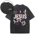 The Way The Truth The Life Christian Washed T-Shirt
