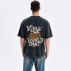 Tell The World That Jesus Saves Christian Washed T-Shirt