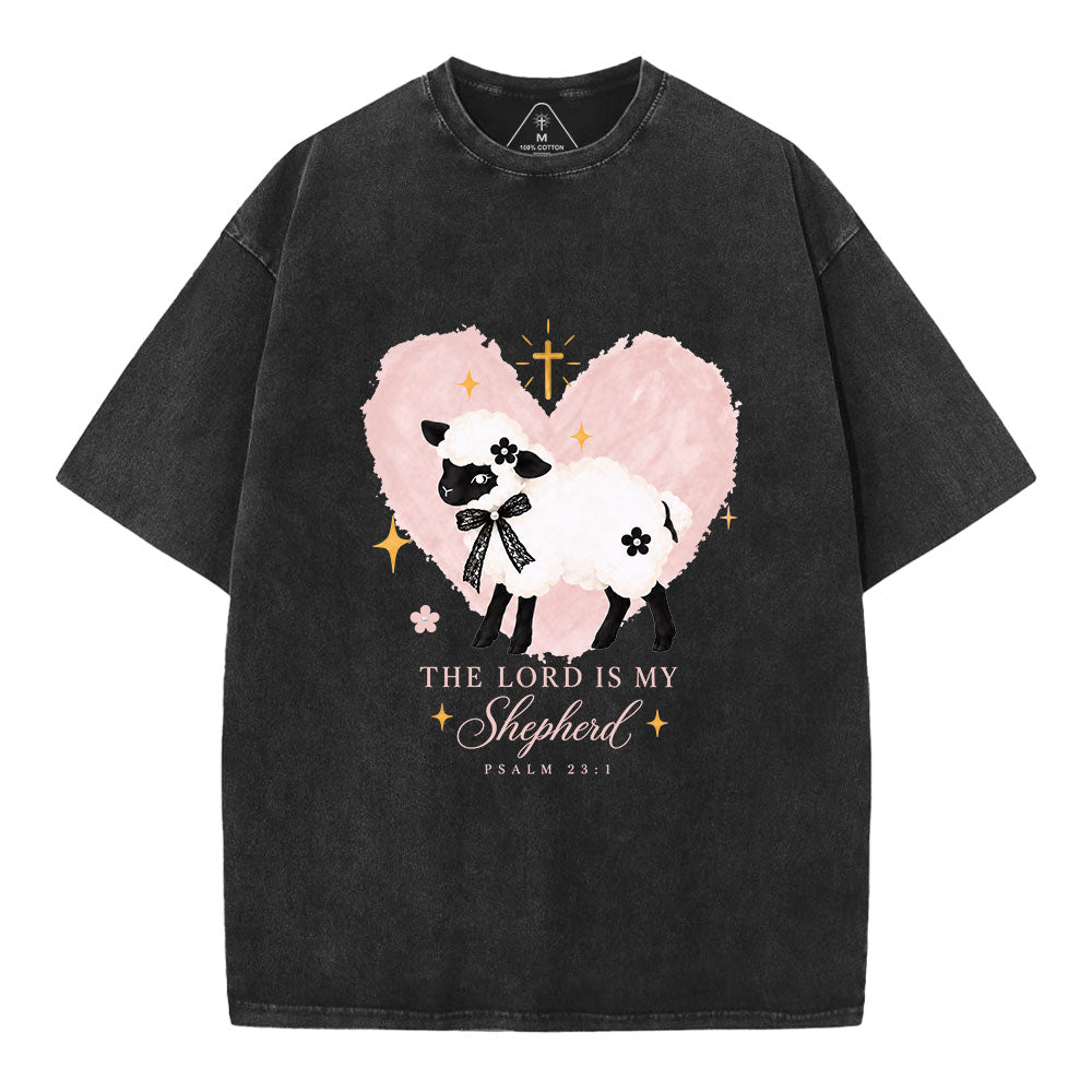 The Lord Is My Shepherd Christian Washed T-Shirt