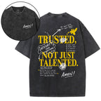 Trusted Not Just Talented Christian Washed T-Shirt