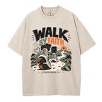 Walk By Faith Christian Washed T-Shirt