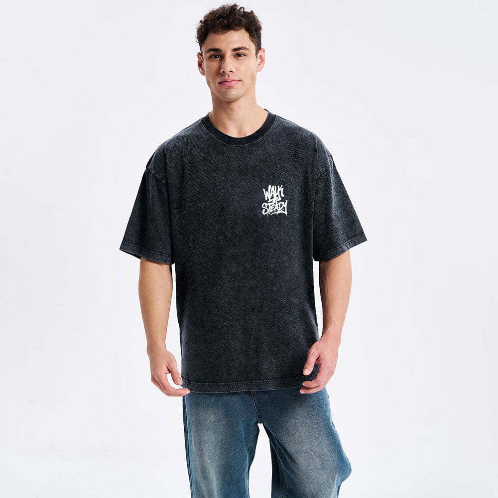 Walk Steady Christian Washed T-Shirt