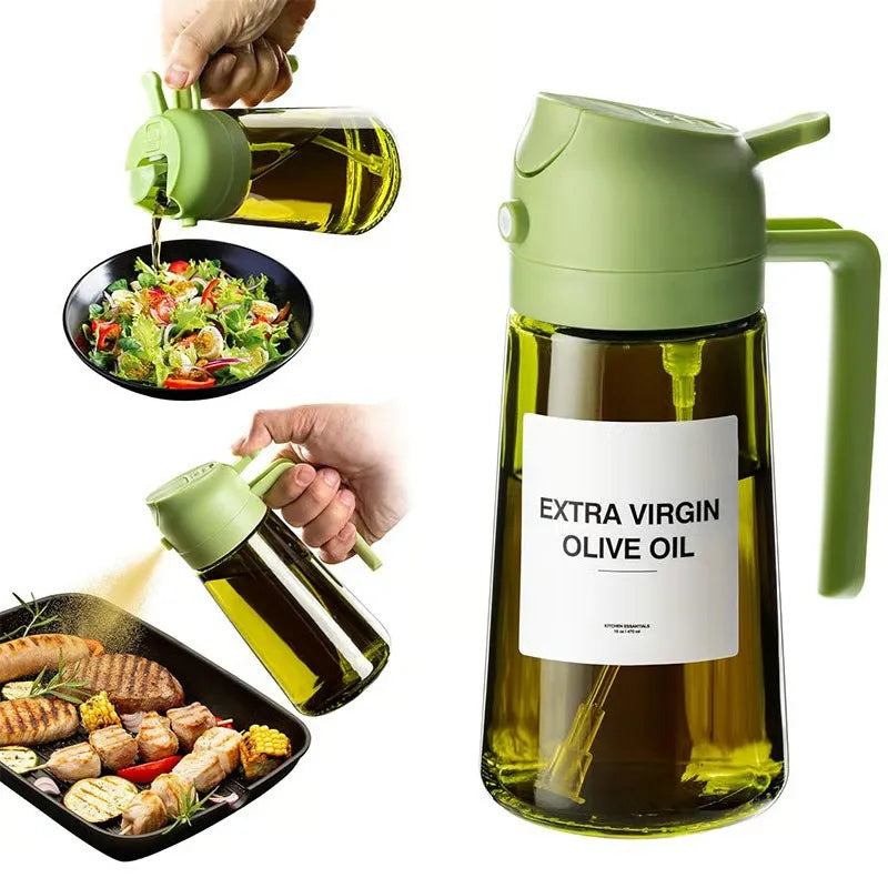 🎁VENTE FLASH💕Pulvérisateur et distributeur d'huile en verre 2-en-1🔥