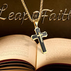 Men's Vintage 3-Layer Stainless Steel Cross Pendant Necklace | Classic Gothic Religious Jewelry for Men