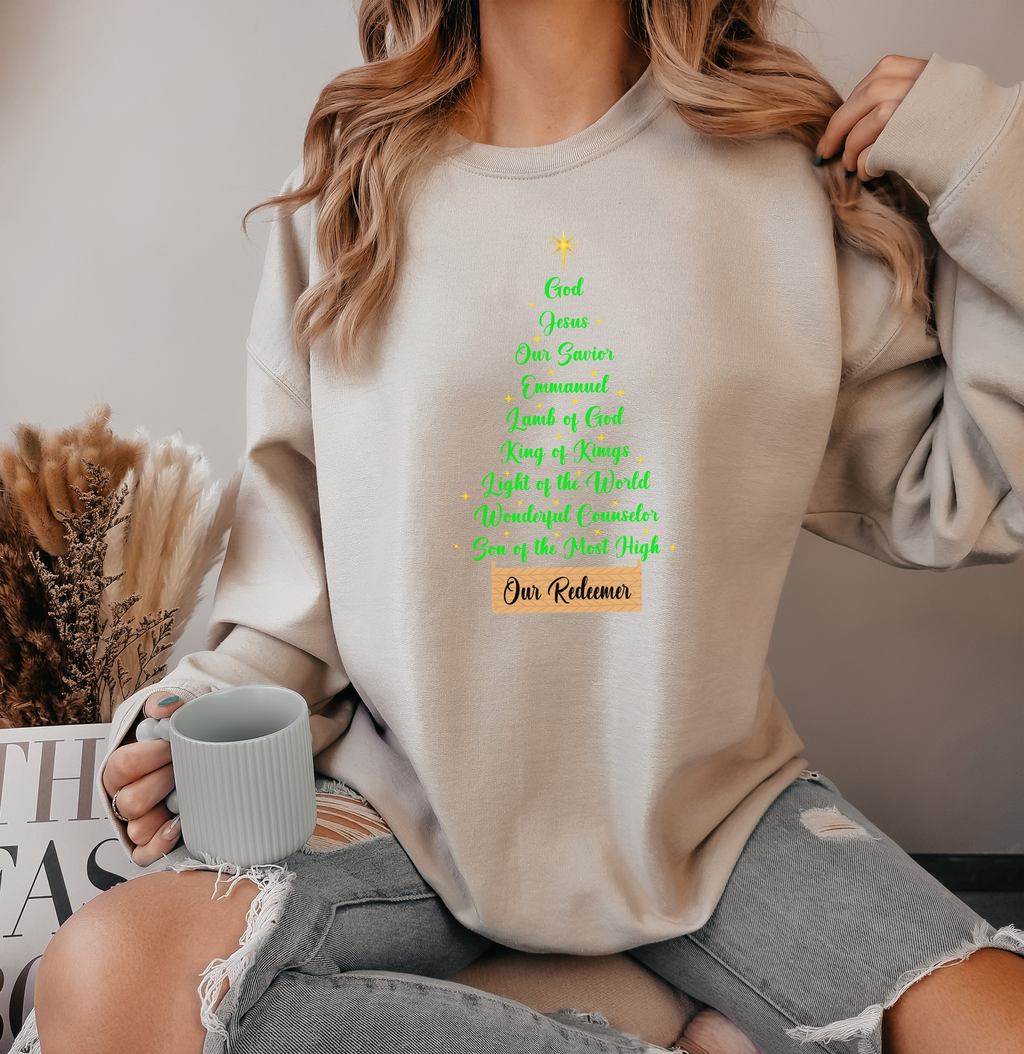 Jesus Names Our Redeemer - Christmas Sweatshirt