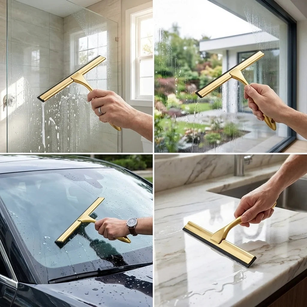 Raclette de douche en acier inoxydable