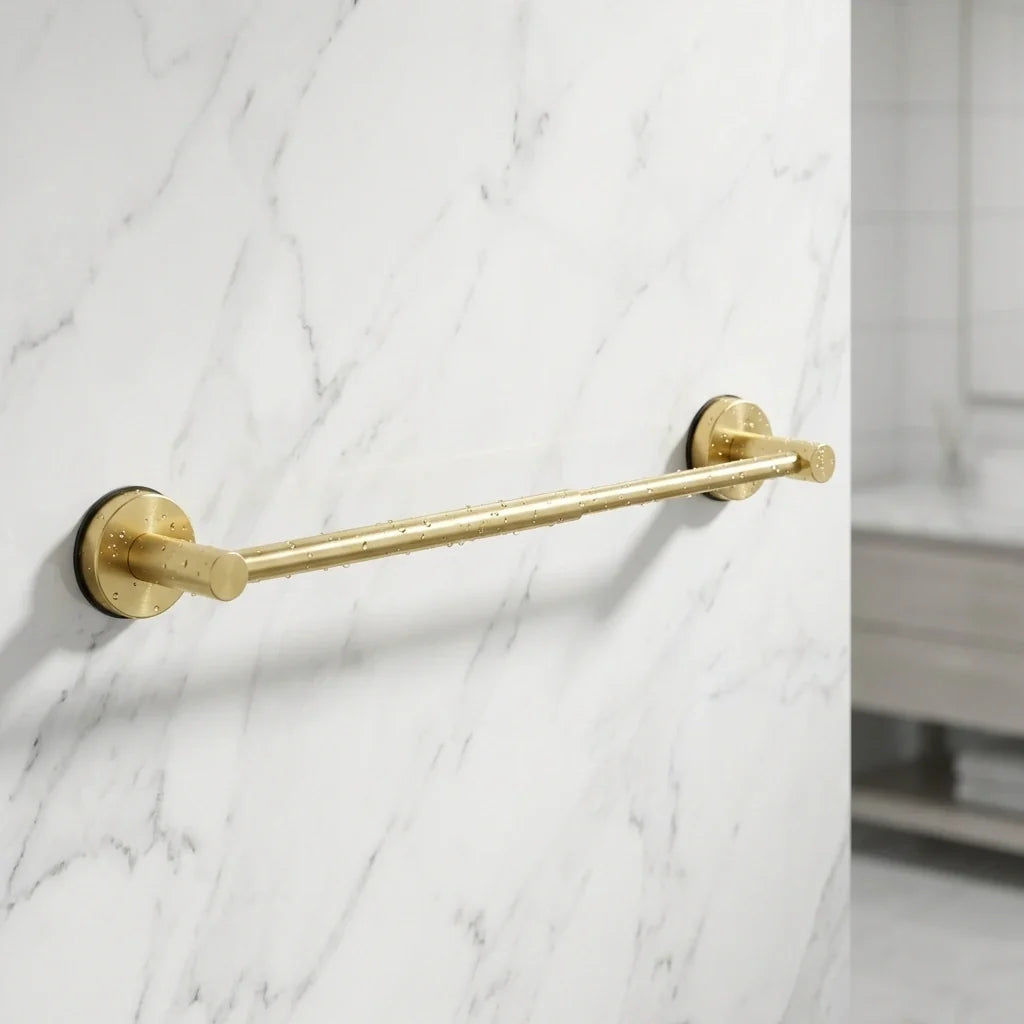 No-Drill Bathroom Towel Bar