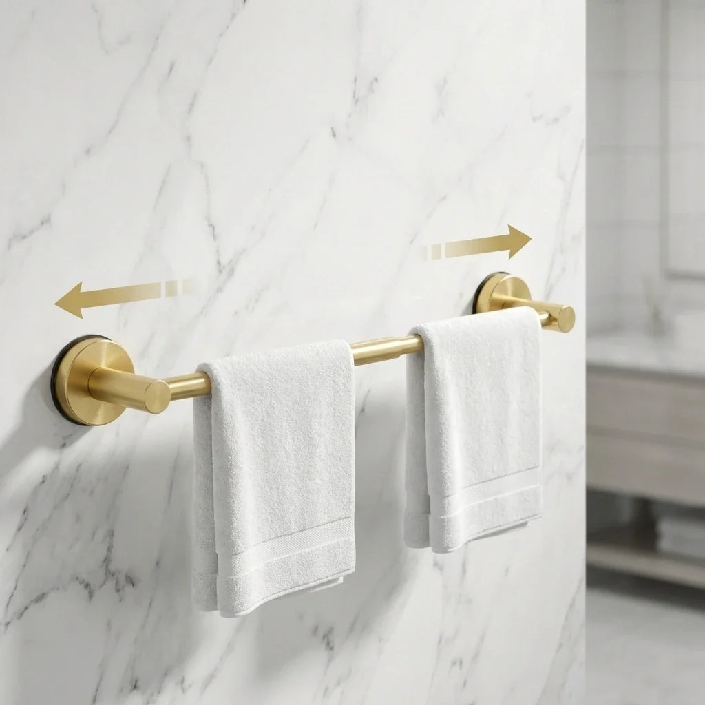 No-Drill Bathroom Towel Bar