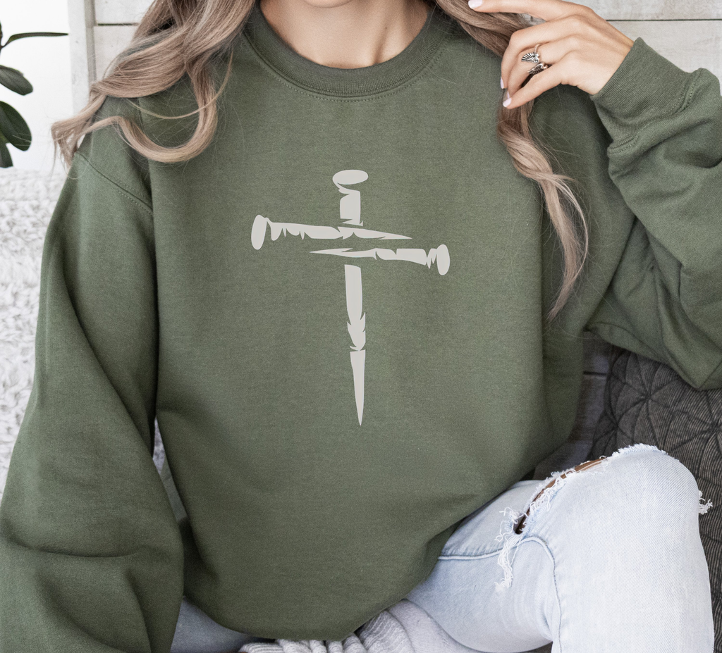 Nail Cross - Women's Dark Sweatshirt