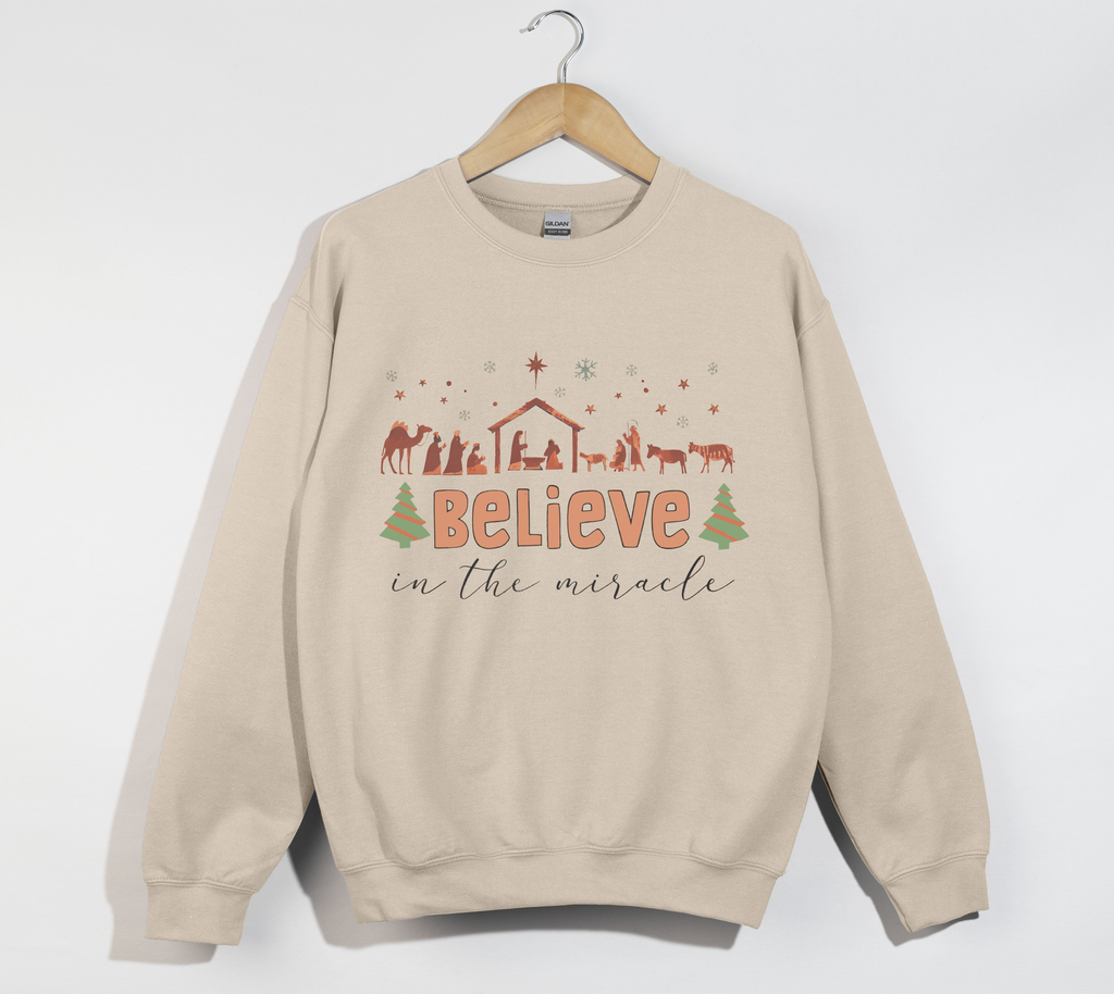 Believe In Miracle - Christmas Holiday Sweatshirt