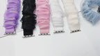 Double Layer Organza Scrunchie Apple Watch Band – Soft Stretchy Fabric Strap