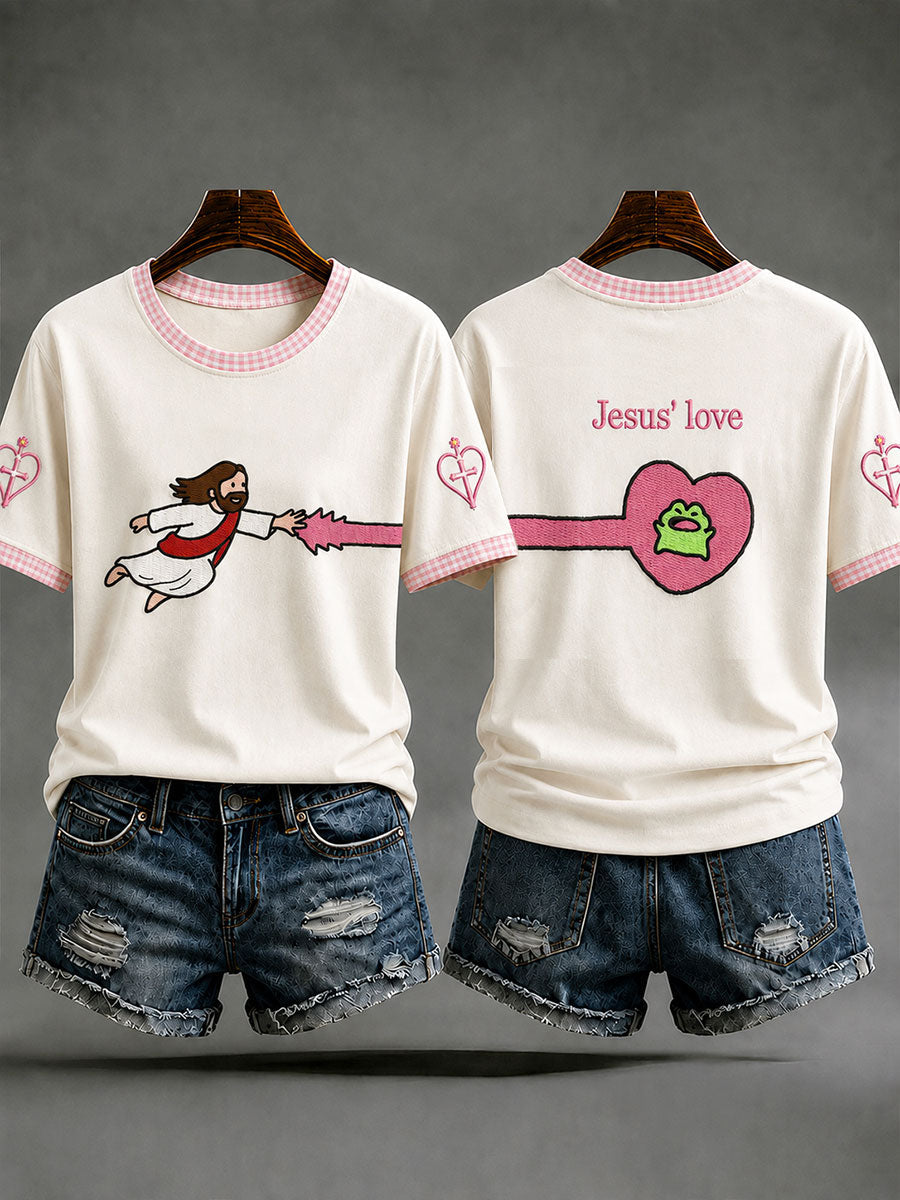 Women's "Jesus' Love" Fun Faith Casual T-shirt