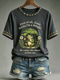 Women's 'Jesus Thinks I'm A Delight' Printed Casual T-Shirt