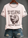 T-shirt imprimé femme « He left the 99 to find me »